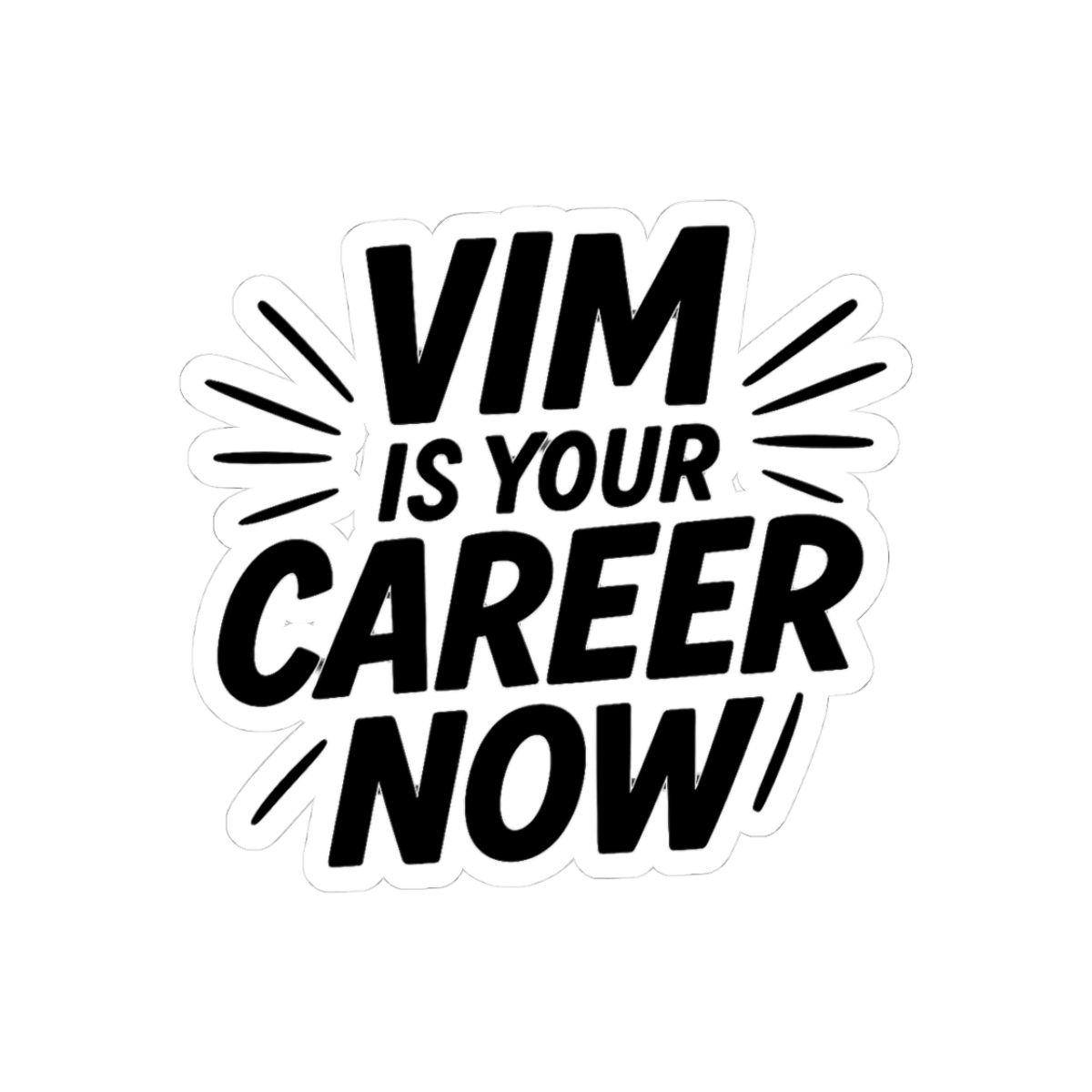 Funny Vim Programmer Sticker