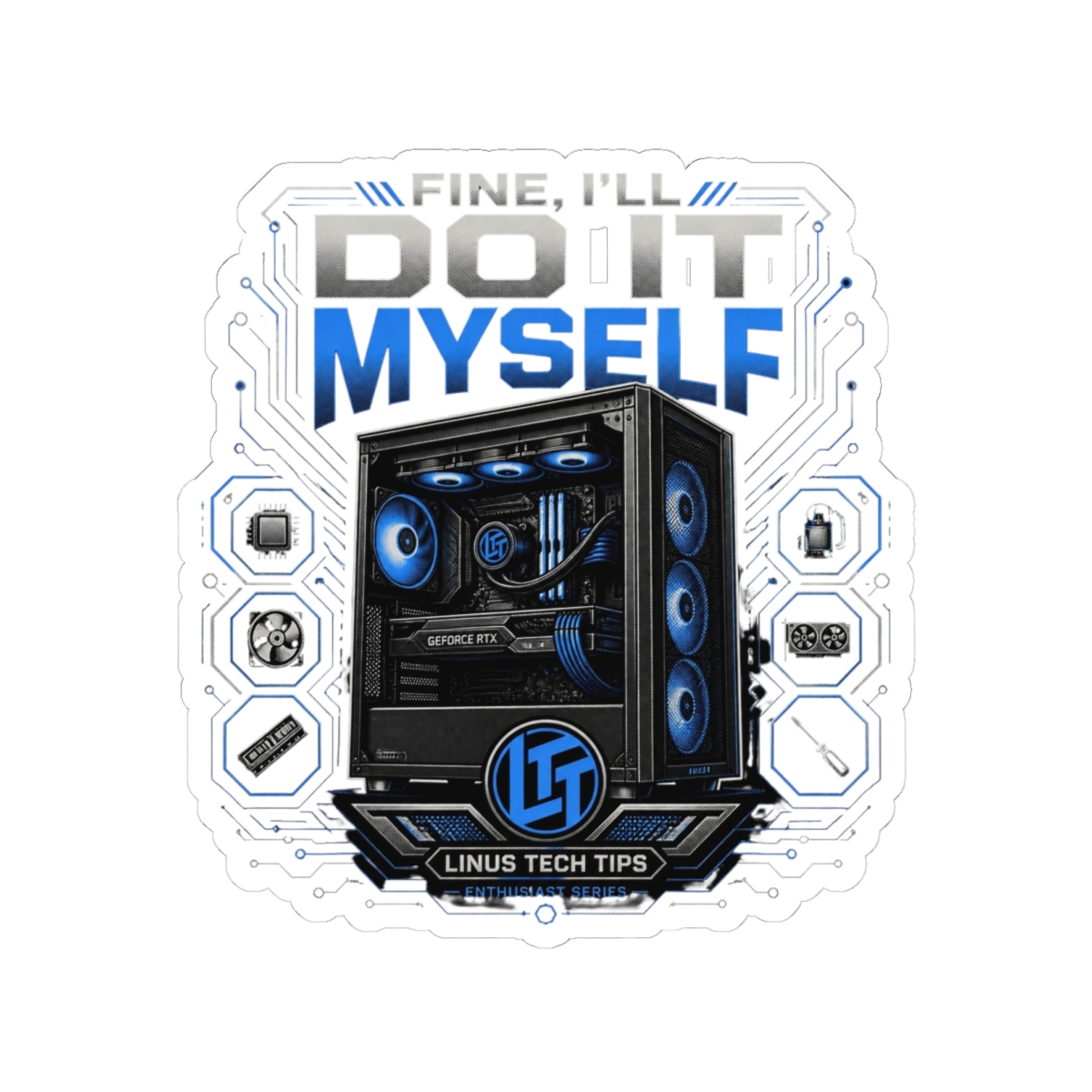 Linus Tech Tips "Custom PC Build" Sticker